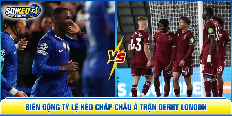 Biến động tỷ lệ kèo chấp Châu Á trận Derby London